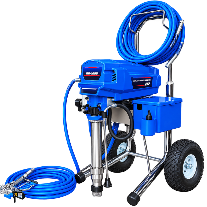 เครื่องพ่นสีแรงดันสูง Airless RB-1095 Brushless 3,000W | เครื่องพ่นสีสำหรับงานก่อสร้าง | รีวิวสเปก การใช้งาน และจุดเด่น