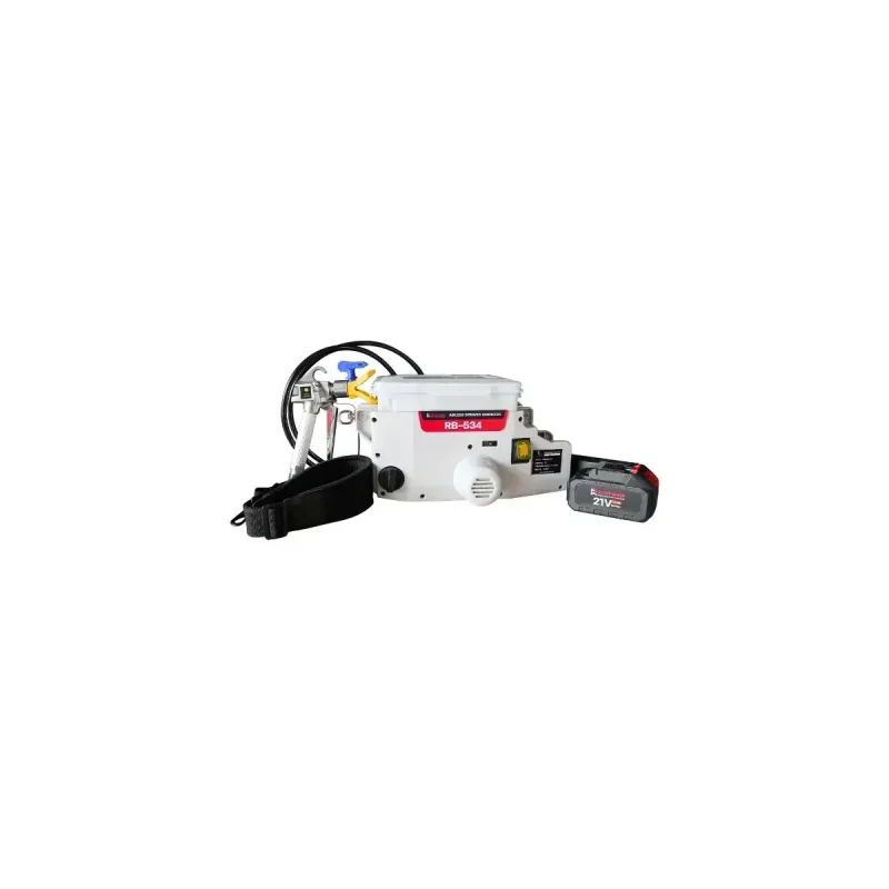 RB-534 เครื่องพ่นสีแรงดันสูงไร้สาย: Airless sprayer สะพายข้าง ความแม่นยำสูง