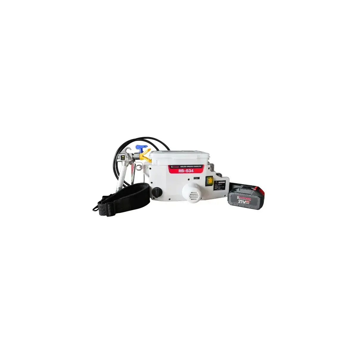 RB-534 เครื่องพ่นสีแรงดันสูงไร้สาย: Airless sprayer สะพายข้าง ความแม่นยำสูง